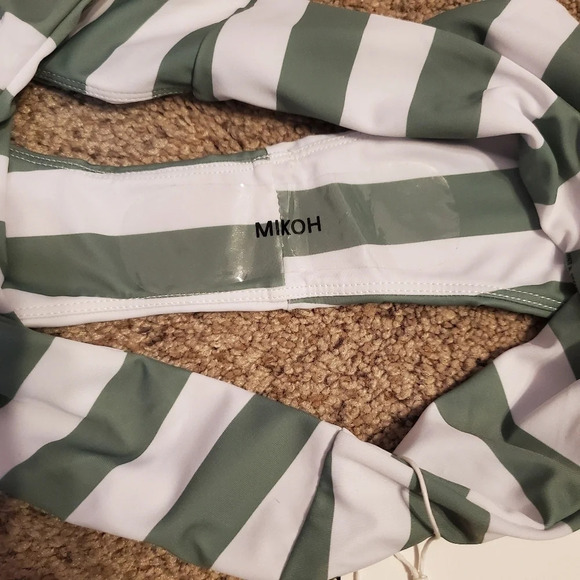 Mikoh Retro Stripe Maui Bondi 2 Swim Bottoms L - Picture 5 of 6